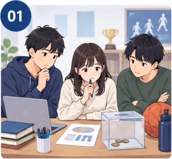 活動費に悩む学生たち